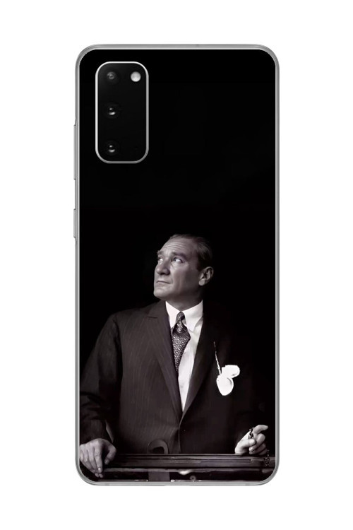 Samsung Galaxy S20 Uyumlu Şeffaf Kılıf Atatürk 3 Tasarımlı