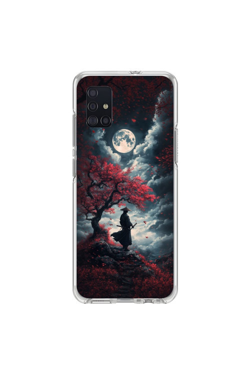 Samsung Galaxy A51 Uyumlu Şeffaf Kılıf Samurai 2 Tasarımlı