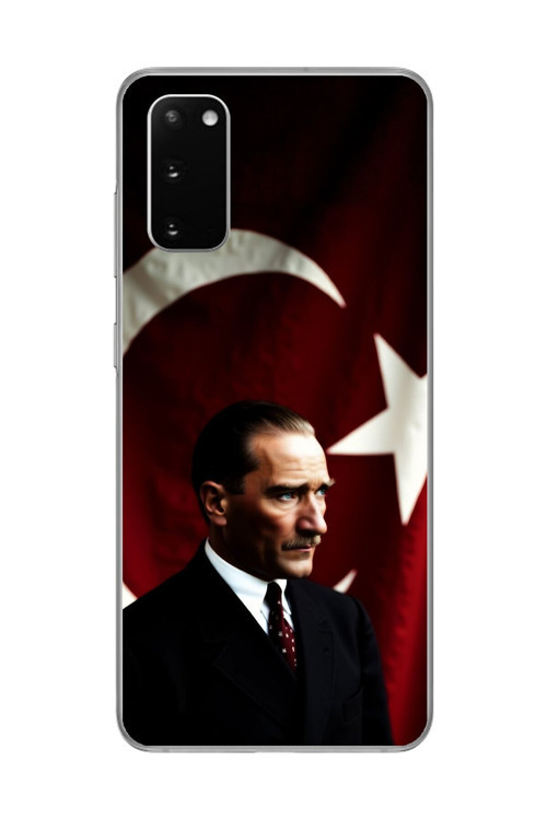 Samsung Galaxy S20 Uyumlu Şeffaf Kılıf Atatürk 4 Tasarımlı