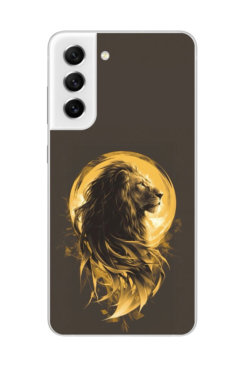 Samsung Galaxy S21 Fe Uyumlu Şeffaf Kılıf Aslan Tasarımlı
