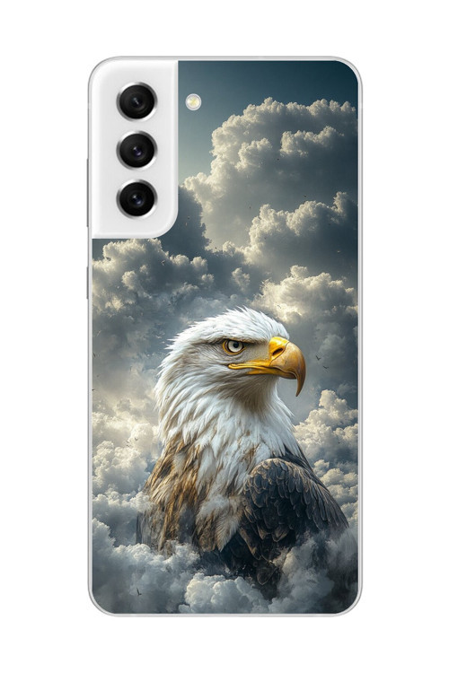 Samsung Galaxy S21 Fe Uyumlu Şeffaf Kılıf Kartal Tasarımlı