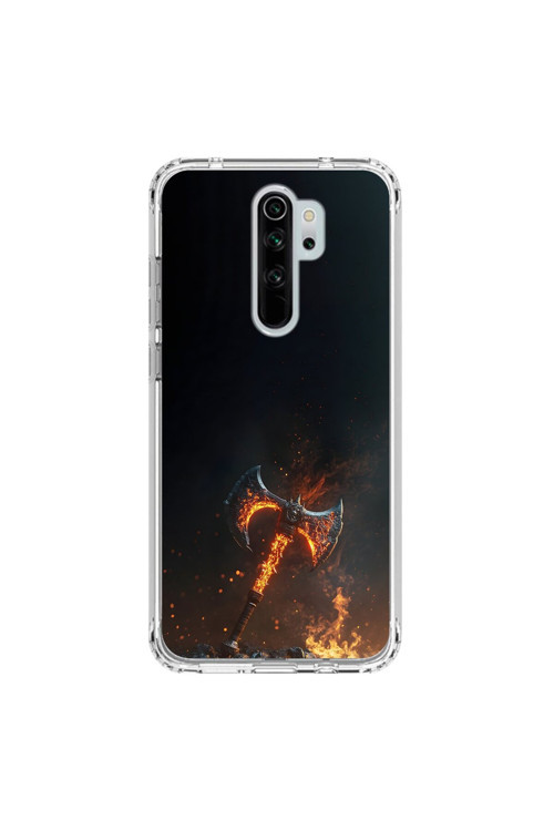 Xiaomi Redmi Note 8 Pro Uyumlu Şeffaf Kılıf Balta Tasarımlı