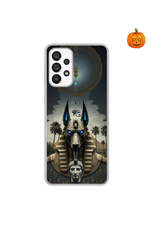 Samsung Galaxy A73 Uyumlu Şeffaf Kılıf Antik Mısır 5 Tasarımlı