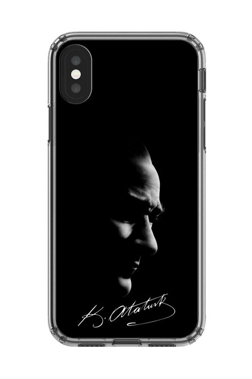 İphone Xs Uyumlu Şeffaf Kılıf Atatürk 1 Tasarımlı