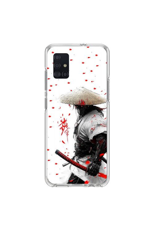 Samsung Galaxy A51 Uyumlu Şeffaf Kılıf Samurai 1 Tasarımlı