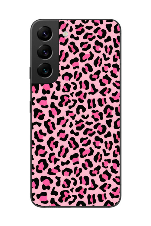 Samsung Galaxy S22 Uyumlu Şeffaf Kılıf Leopar Tasarımlı 3