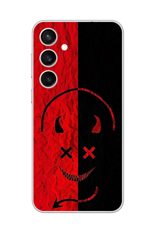 Samsung Galaxy S23 Uyumlu Şeffaf Kılıf Devil 2 Tasarımlı