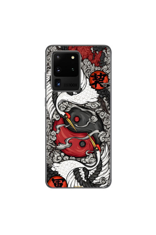 Samsung Galaxy S20 Ultra Uyumlu Şeffaf Kılıf Aesthetic 4 Tasarımlı