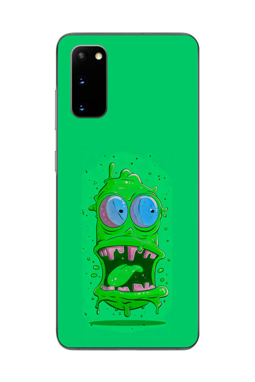 Samsung Galaxy S20 Uyumlu Şeffaf Kılıf Virüs Tasarımlı 3