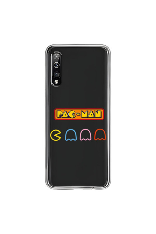 Samsung Galaxy A50 Uyumlu Şeffaf Kılıf 1 Pac-Man Tasarımlı