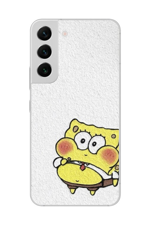 Samsung Galaxy S22+ Uyumlu Şeffaf Kılıf Sünger Bob Mini Tasarımlı