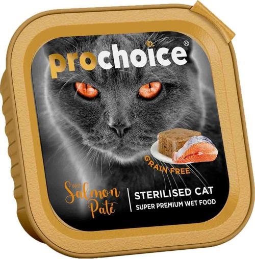 Pro Choice Sterilised Somonlu Kısırlaştırılmış Tahılsız Yaş Kedi Maması 100 Gr