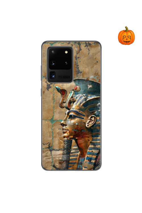 Samsung Galaxy S20 Ultra Uyumlu Şeffaf Kılıf Antik Mısır 6 Tasarımlı