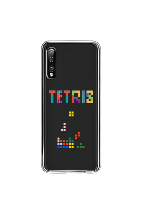 Samsung Galaxy A50 Uyumlu Şeffaf Kılıf 3 Tetris Tasarımlı