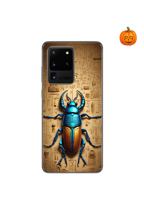 Samsung Galaxy S20 Ultra Uyumlu Şeffaf Kılıf Antik Mısır 3 Tasarımlı