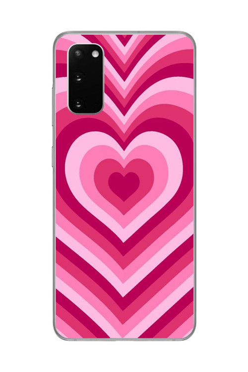 Samsung Galaxy S20+ Uyumlu Şeffaf Kılıf Kalp 1 Tasarımlı