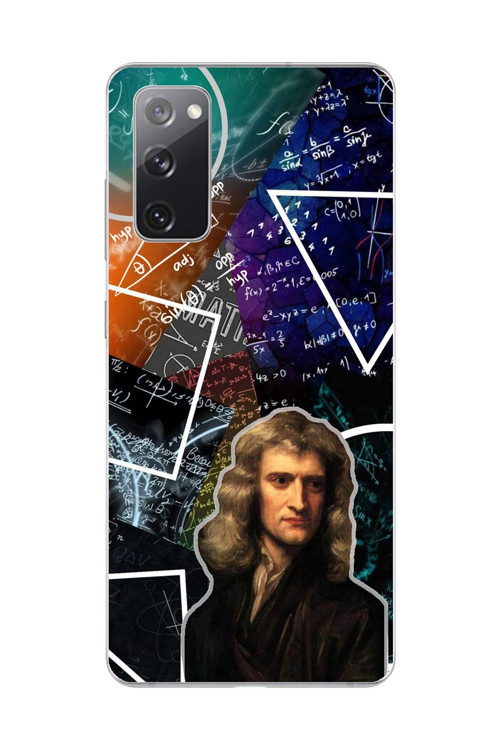 Samsung Galaxy S20 Fe Uyumlu Şeffaf Kılıf Isaac Newton Tasarımlı
