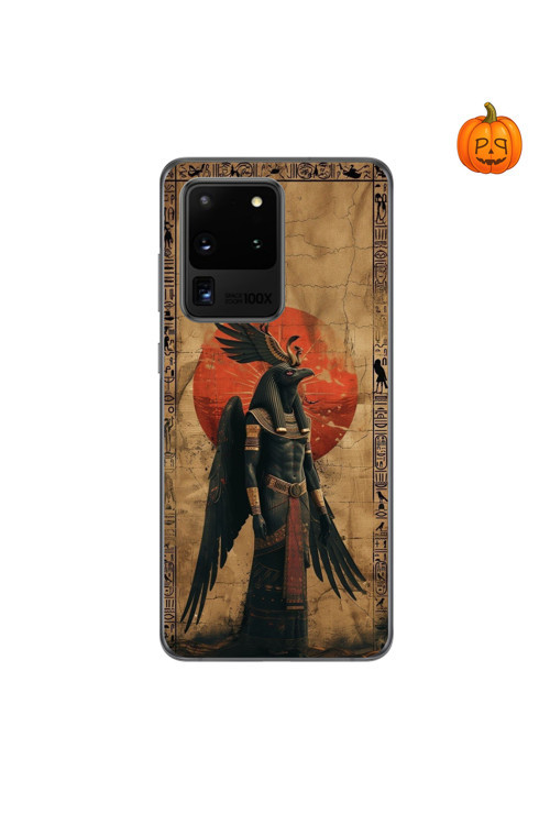 Samsung Galaxy S20 Ultra Uyumlu Şeffaf Kılıf Antik Mısır 7 Tasarımlı