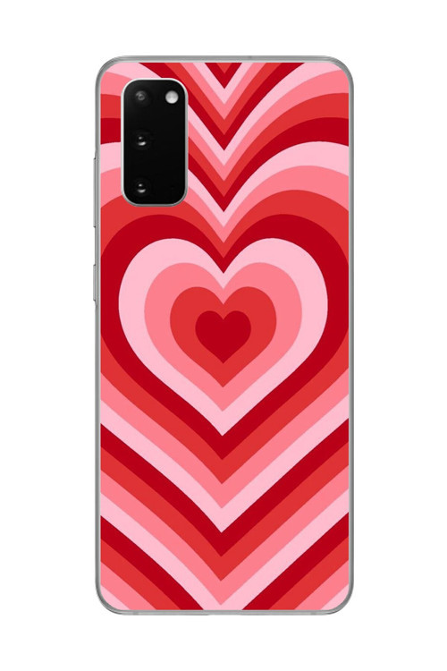Galaxy S20+ Uyumlu Şeffaf Kılıf Kalp 3 Tasarımlı
