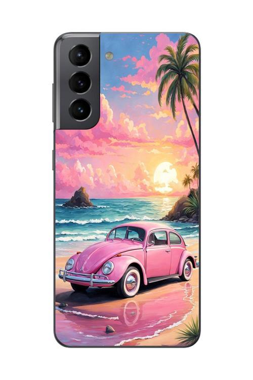 Samsung Galaxy S21+ Uyumlu Şeffaf Kılıf Araba Tasarımlı 3