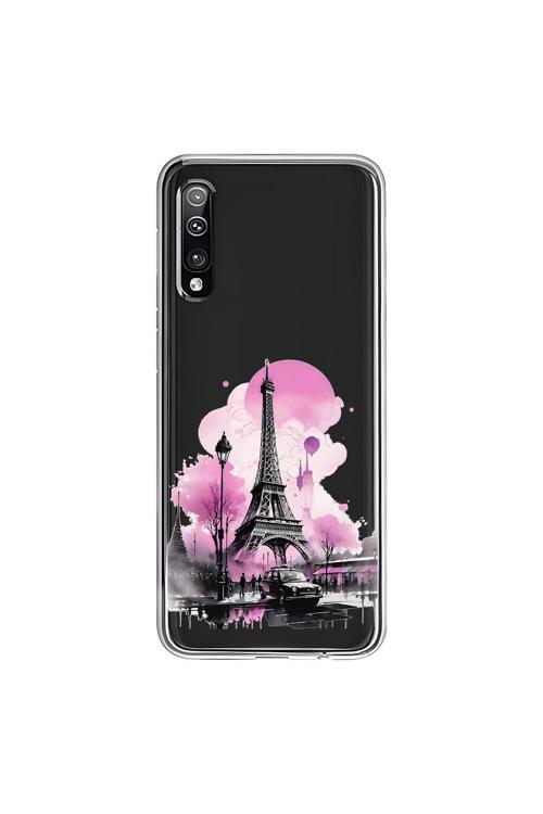 Samsung Galaxy A50 Uyumlu Şeffaf Kılıf Paris 1 Tasarımlı