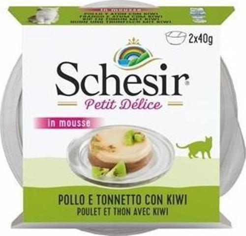 Delice Kivili Tavuk ve Ton Balıklı Kedi Mousse Mama 2x40 gr