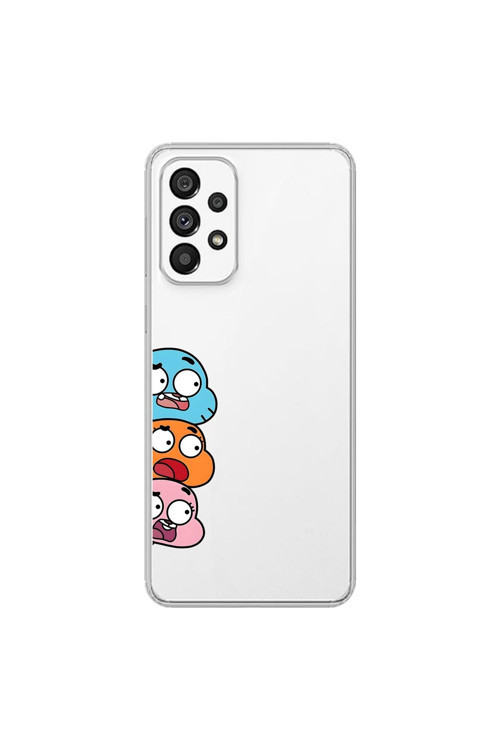 Samsung Galaxy A73 Uyumlu Şeffaf Kılıf Cartoon 6 Tasarımlı