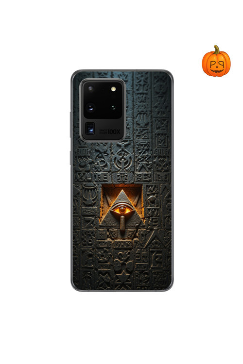 Samsung Galaxy S20 Ultra Uyumlu Şeffaf Kılıf Antik Mısır 4 Tasarımlı