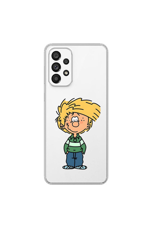 Samsung Galaxy A73 Uyumlu Şeffaf Kılıf Cartoon 2 Tasarımlı