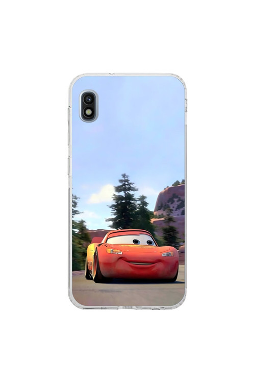 Samsung Galaxy A10 Uyumlu Şeffaf Kılıf Couple Mcqueen 1 Tasarımlı