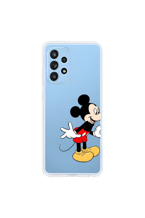Samsung Galaxy A52 Uyumlu Şeffaf Kılıf Couple Mickey 1 Tasarımlı