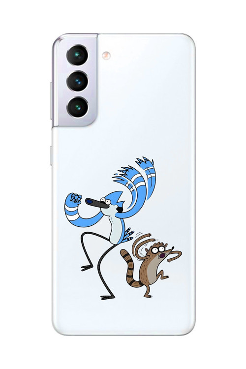 Samsung Galaxy S21+ Uyumlu Şeffaf Kılıf Cartoon Sürekli Dizi 13 Tasarımlı