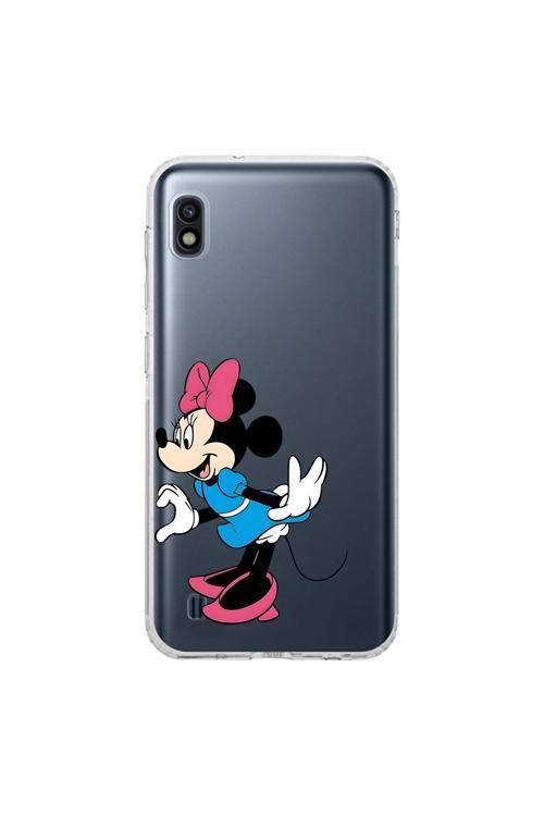 Samsung Galaxy A10 Uyumlu Şeffaf Kılıf Couple Minnie 2 Tasarımlı