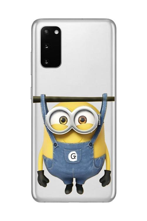 Samsung Galaxy S20+ Uyumlu Şeffaf Kılıf Minions Tasarımlı