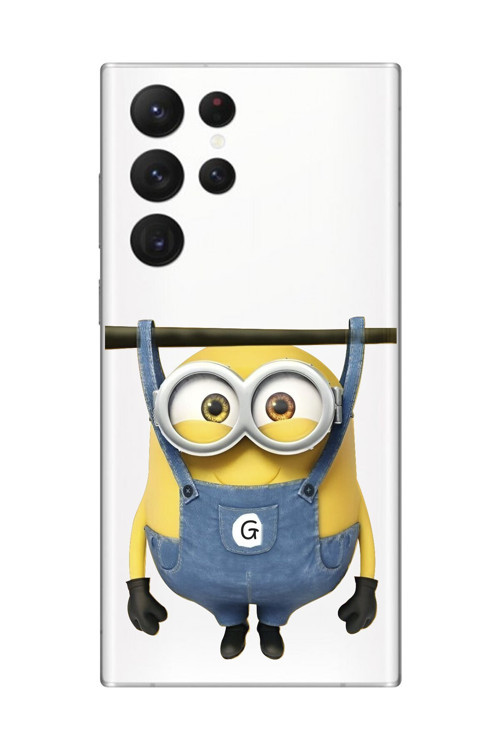 Samsung Galaxy S22 Ultra Uyumlu Şeffaf Kılıf Minions Tasarımlı