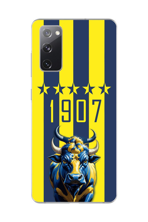 Galaxy S20 Fe Uyumlu Şeffaf Kılıf Şeffaf 1907 Boğa Tasarımlı
