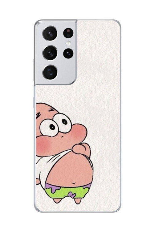 Samsung Galaxy S21 Ultra Uyumlu Şeffaf Kılıf Patrick Mini Tasarımlı