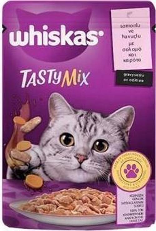 Tasty Mix Somonlu Ve Havuçlu Yaş Kedi Maması 85 Gr