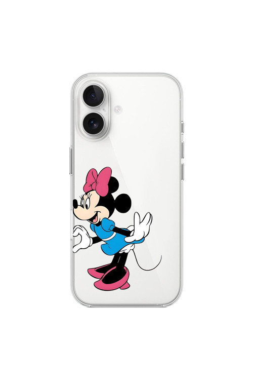 İphone 16 Uyumlu Şeffaf Kılıf Couple Minnie 2 Tasarımlı