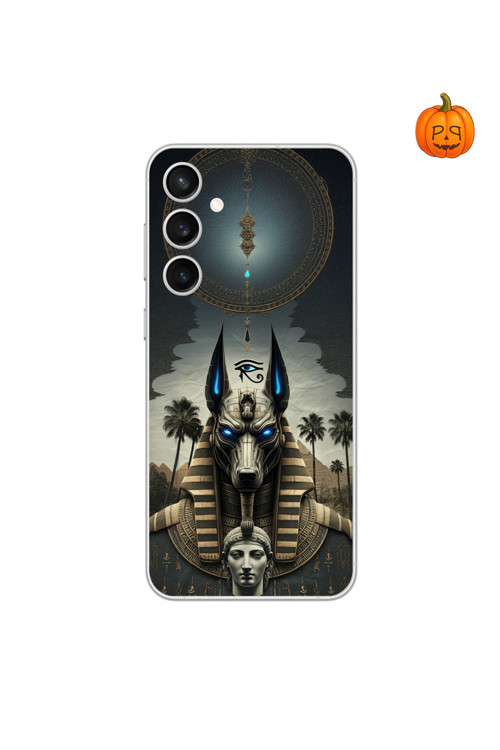 Samsung Galaxy S23 Fe Uyumlu Şeffaf Kılıf Antik Mısır 5 Tasarımlı