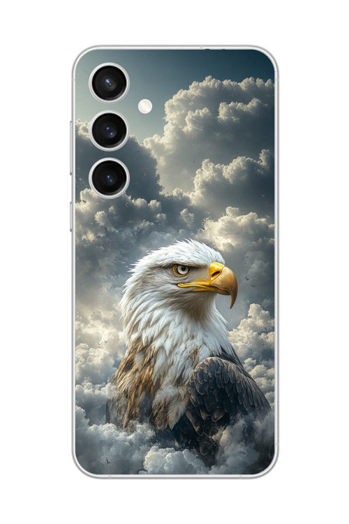 Samsung Galaxy S23 Uyumlu Şeffaf Kılıf Kartal Tasarımlı