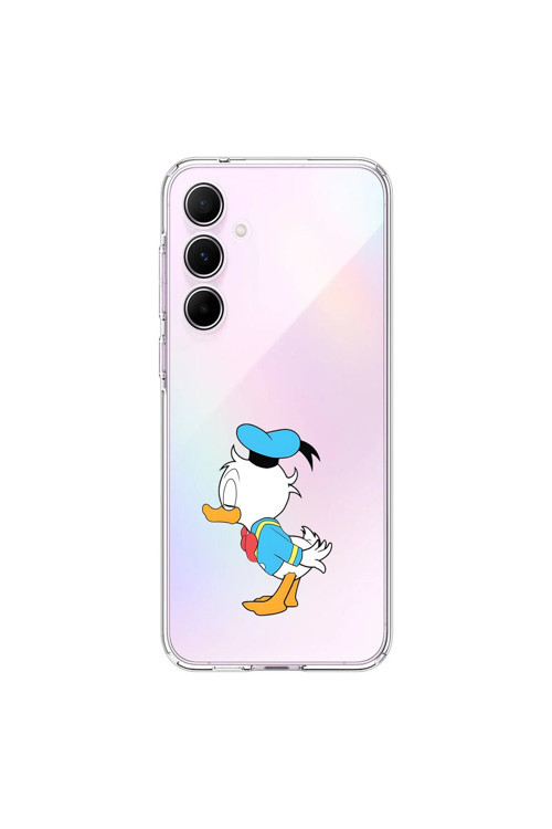 Samsung Galaxy A55 Uyumlu Şeffaf Kılıf Couple Ördek 2 Tasarımlı