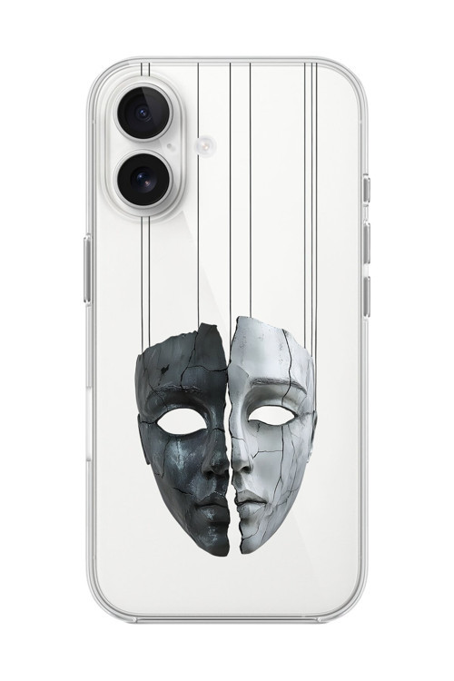 İphone 16 Plus Uyumlu Şeffaf Kılıf Estetik Yüz 8 Tasarımlı