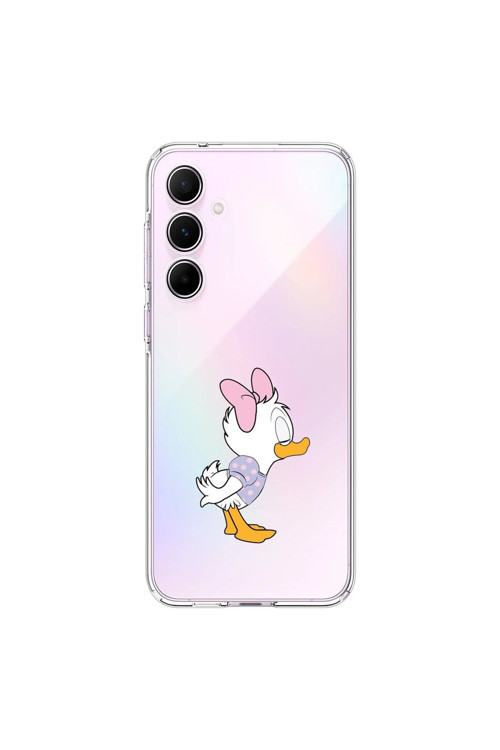 Samsung Galaxy A55 Uyumlu Şeffaf Kılıf Couple Ördek 1 Tasarımlı