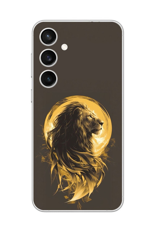 Samsung Galaxy S23 Uyumlu Şeffaf Kılıf Aslan Tasarımlı