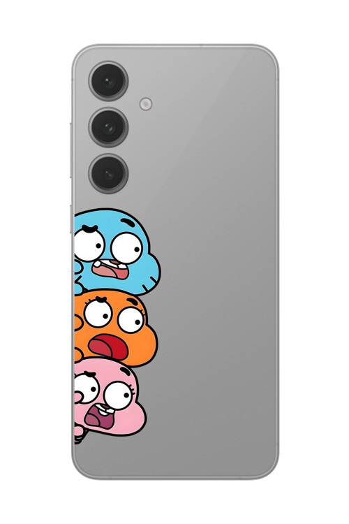 Samsung Galaxy S24 Uyumlu Şeffaf Kılıf Cartoon Gumball 6 Tasarımlı