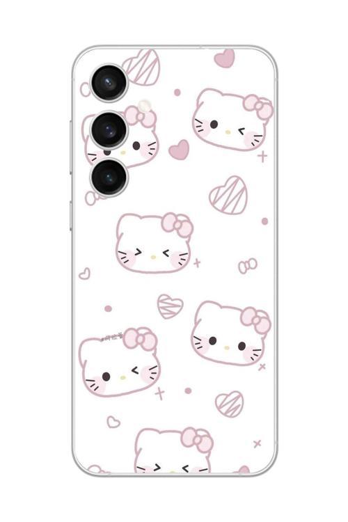 Samsung Galaxy S23 Uyumlu Şeffaf Kılıf Hello Kitty Tasarımlı
