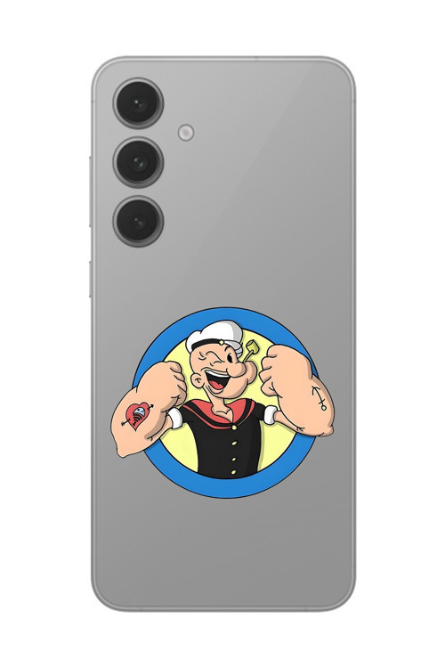 Samsung Galaxy S24 Uyumlu Şeffaf Kılıf Cartoon Popeye 12 Tasarımlı