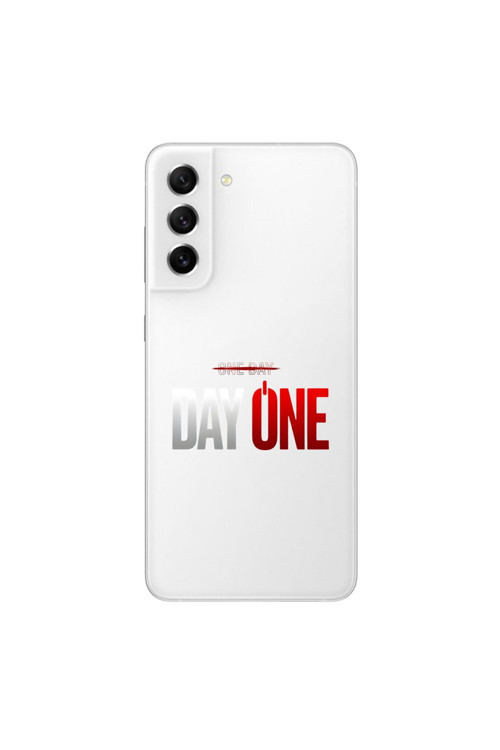 Samsung Galaxy S21 Fe Uyumlu Şeffaf Kılıf One Day/Day One Tasarımlı