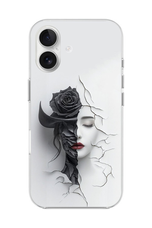 İphone 16 Plus Uyumlu Şeffaf Kılıf Estetik Yüz 4 Tasarımlı